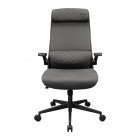 Крісло офісне ергономічне, дихаючий текстиль, сірий
