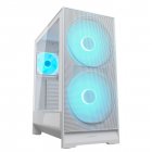 Ігровий корпус, 2*180mm ARGB, 1*120mm ARGB вентилятори передвстановлені, ATX/mATX/mini-ITX, скляне вікно