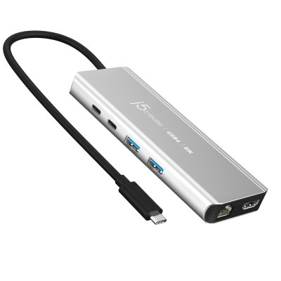 Мультиадаптер USB-C 6-в-1 (HDMI/PD/USB-A/USB-C/LAN), алюміній (1 з 4)
