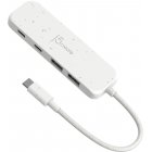 Хаб USB 3.2, 10Gbps, USB-С на 2 USB-A/2 USB-С, білий