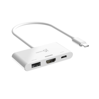 Мультиадаптер USB-C 6-в-1 (хаб/HDMI/картридер/аудіо), блакитний (1 з 5)