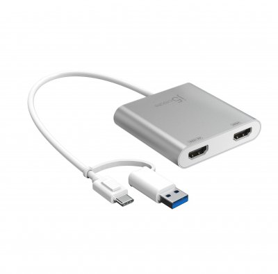 Адаптер-перехідник USB-C/A на 2 HDMI (2 незалежних екрани) (1 з 8)