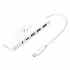 Мультиадаптер USB-C 6-в-1 (хаб/HDMI/картридер/аудіо), білий