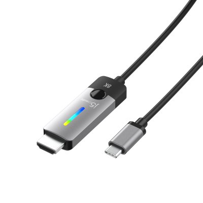 Кабель USB-C на HDMI, 8K 60 Гц, LED RGB 1.8 м (1 з 14)