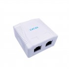 Розетка на 2 порти з екраном RJ-45, 6A cat, зовнішня