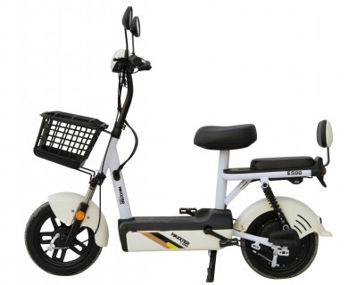 Електроскутер, 500 Вт, бежевий (1 з 12)