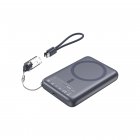 Портативний зарядний пристрій, 10000 mA, PD 22,5 Вт, чорний