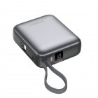 Портативний зарядний пристрій, 10000 mAh, PD 35 Вт, сірий