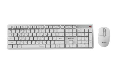 Бездротовий комплект (клавіатура + миша), Silent Key Pro Business, білий (1 з 5)