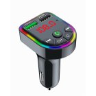 Автомобільний приймач 3-в-1 з FM радіопередавачем та зарядним пристроєм USB, чорний