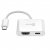 Мультиадаптер USB-C 2-в-1 (HDMI/PD), білий (2 из 4)